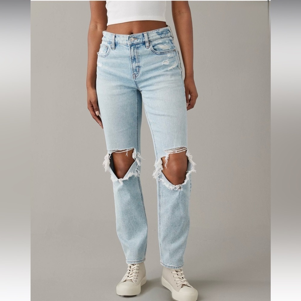 Zara US size 6 high waist distressed jeans size inseam 27 inches